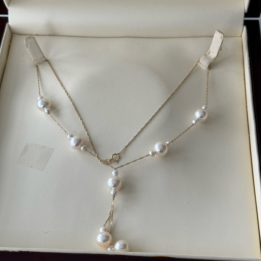 14k gold pearl necklace